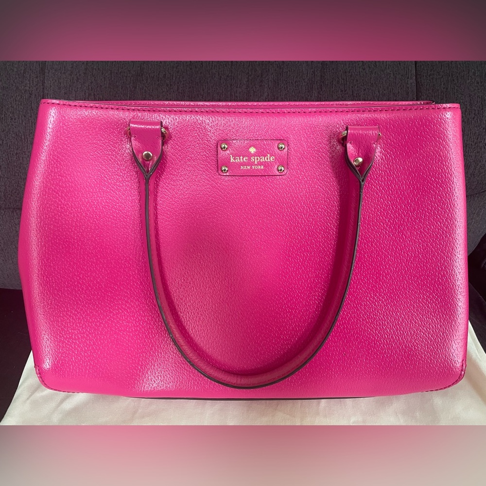 Large Pink Kate Spade Handbag-Like New with dust bag